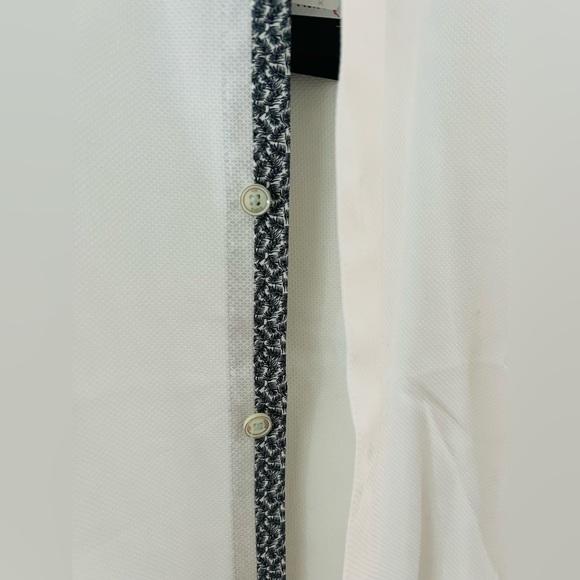 Ted Baker NWT Mens Short Sleeve Button Up Grandad Collar in White Size 1 / XS - Picture 6 of 9